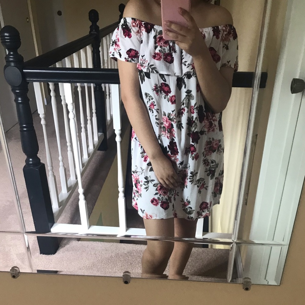 Off the shoulder floral dress